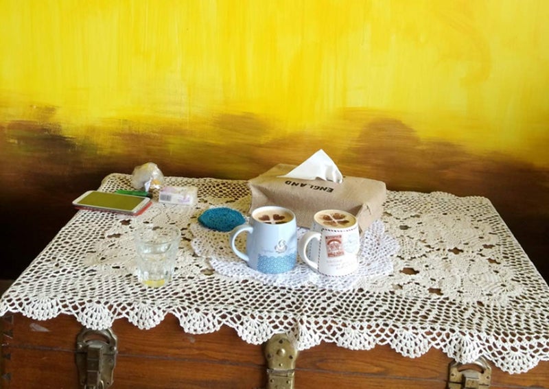 Damanni Rectangular Cotton Handmade Crochet Lace Table Runner Doilies Table Dresser Scarf,24 Inch by 31 Inchï¼ŒBeige - Image 3